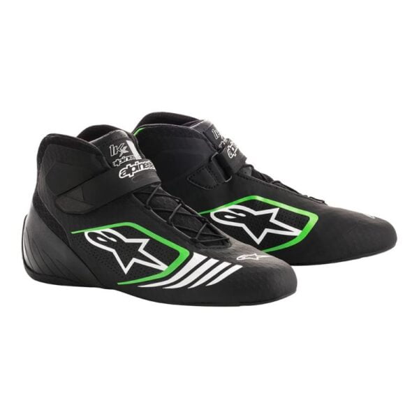 TECH 1 KX SHOE BLACK GREEN FLUOR